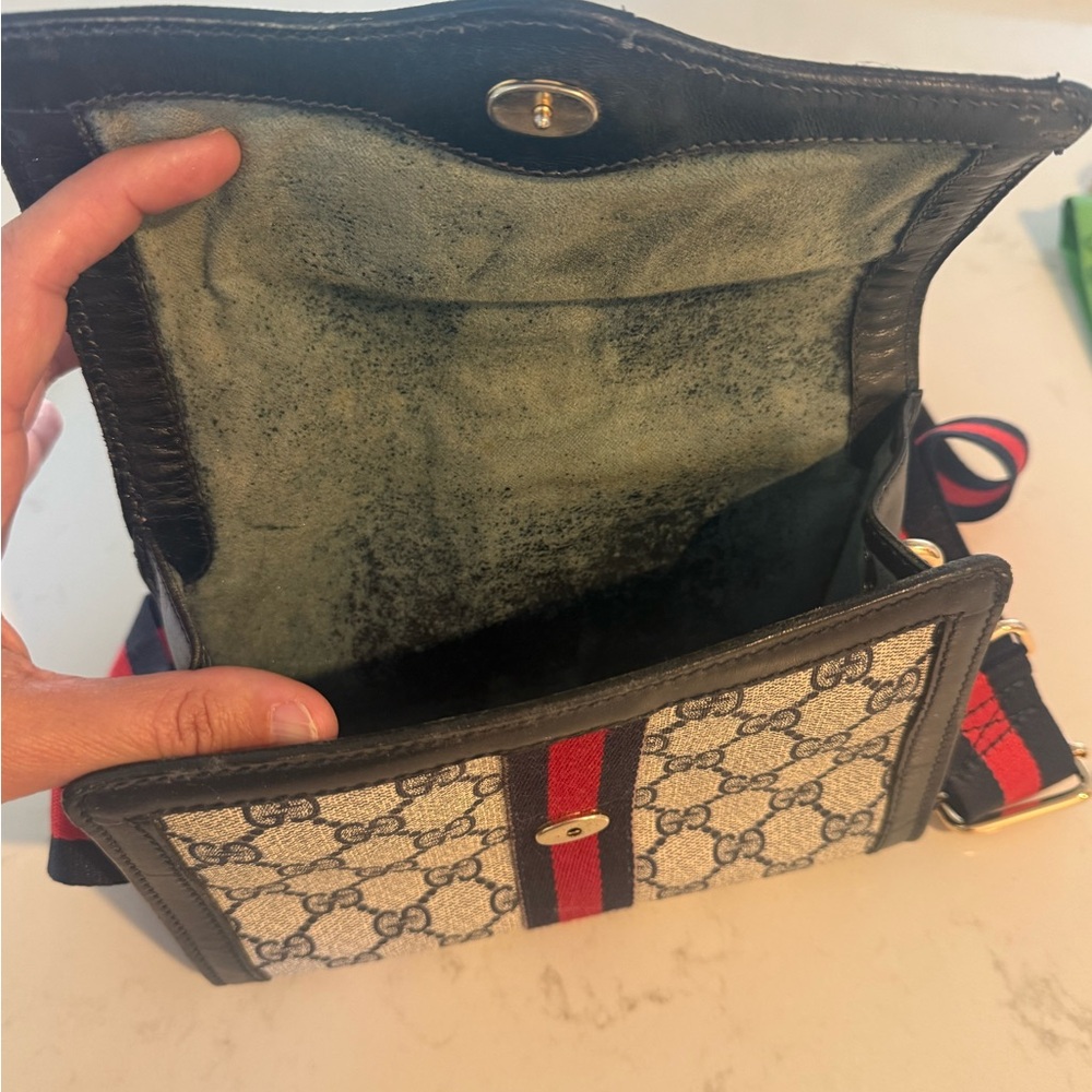 Vintage Gucci Accessory Collection GG Supreme Web Stripe Clutch Bag, - Picture 9 of 11